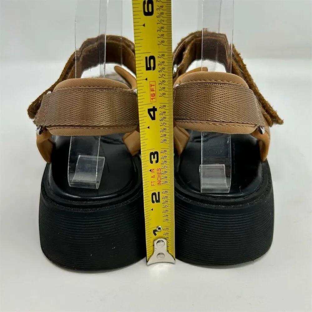 Zara Women's Brown Strappy Slingback Platform Sandals Size 6.5 (EU 37) Summer - Picture 11 of 16